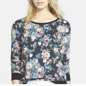 Hinge Floral Crew Neck Sweatshirt